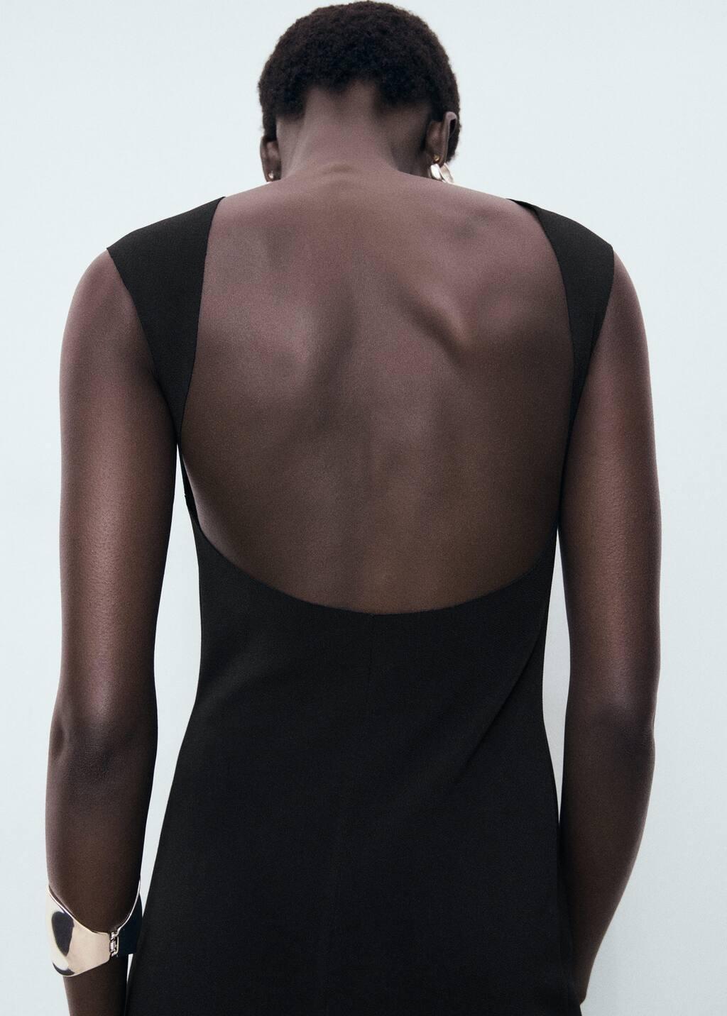 BLACK Open back dress, 0201_99, large image number 5