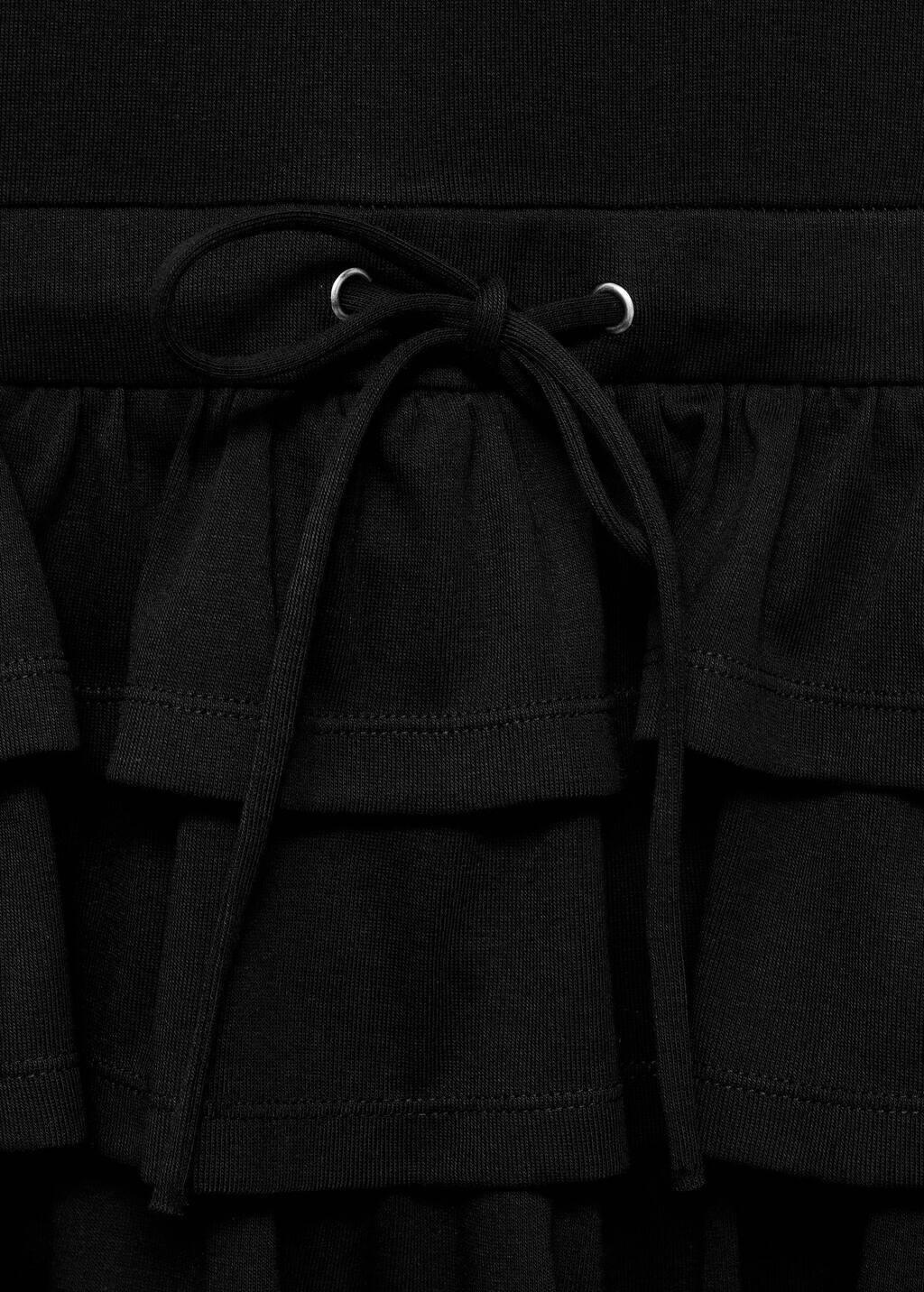 BLACK Short ruffled dress, Black, large image number 4