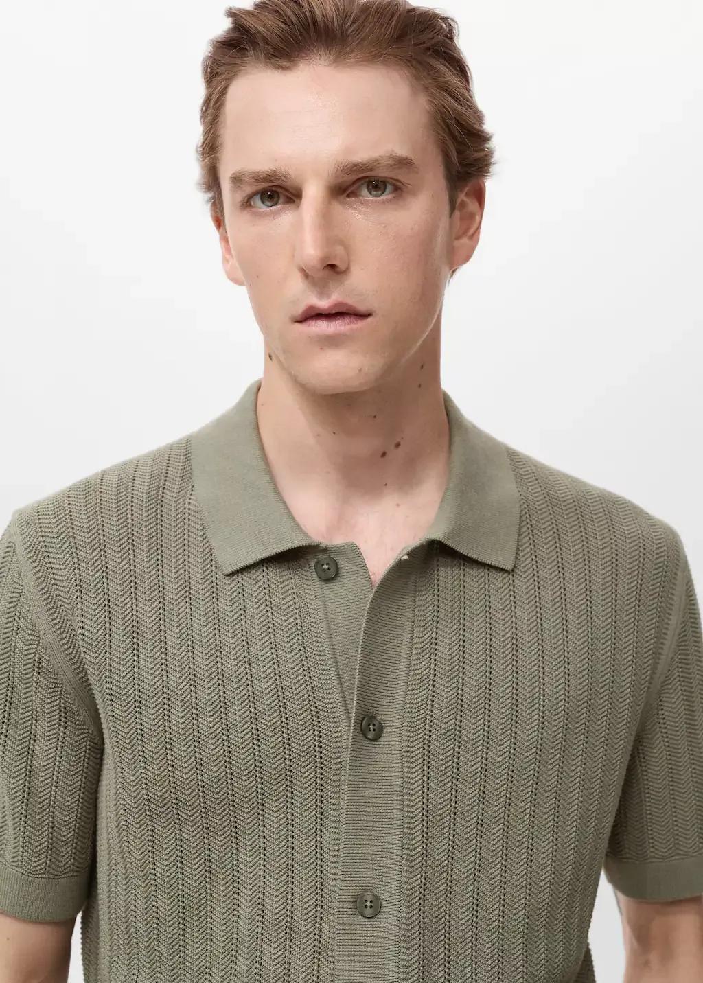 Khaki Cotton Shirt Structure, , large image number 1