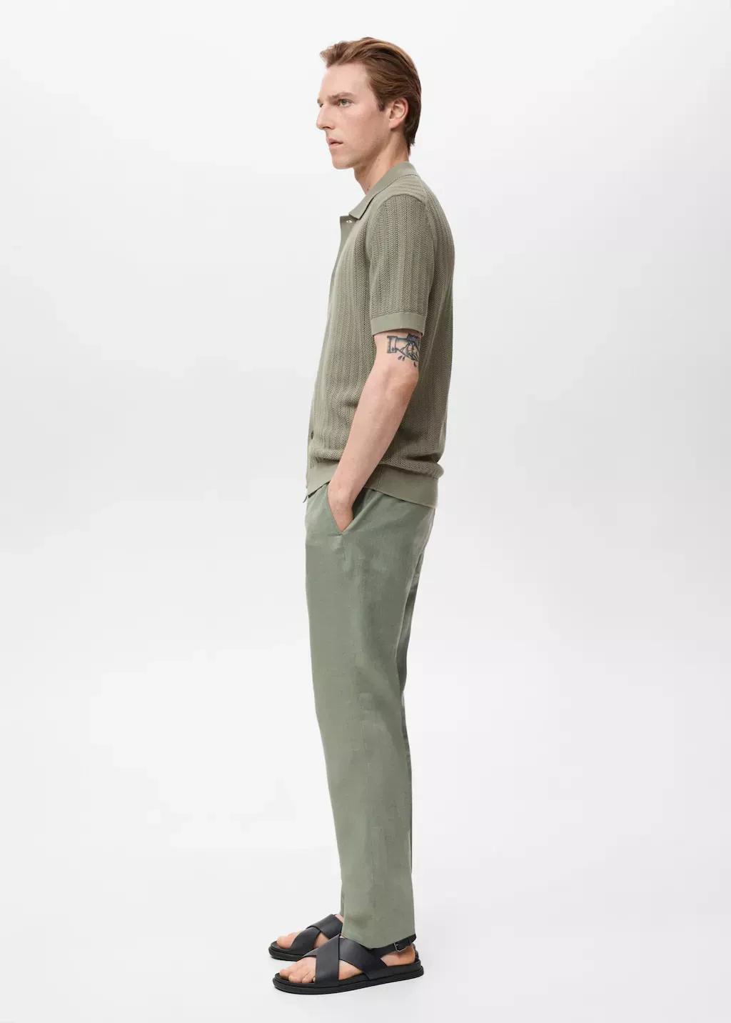 Khaki Cotton Shirt Structure, , large image number 2