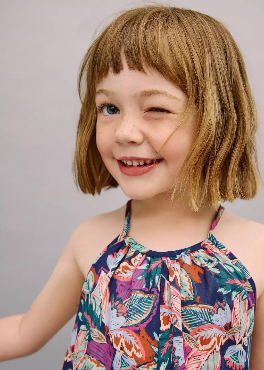 Navy Floral Print Jumpsuit, Kids Girls, , large image number 3