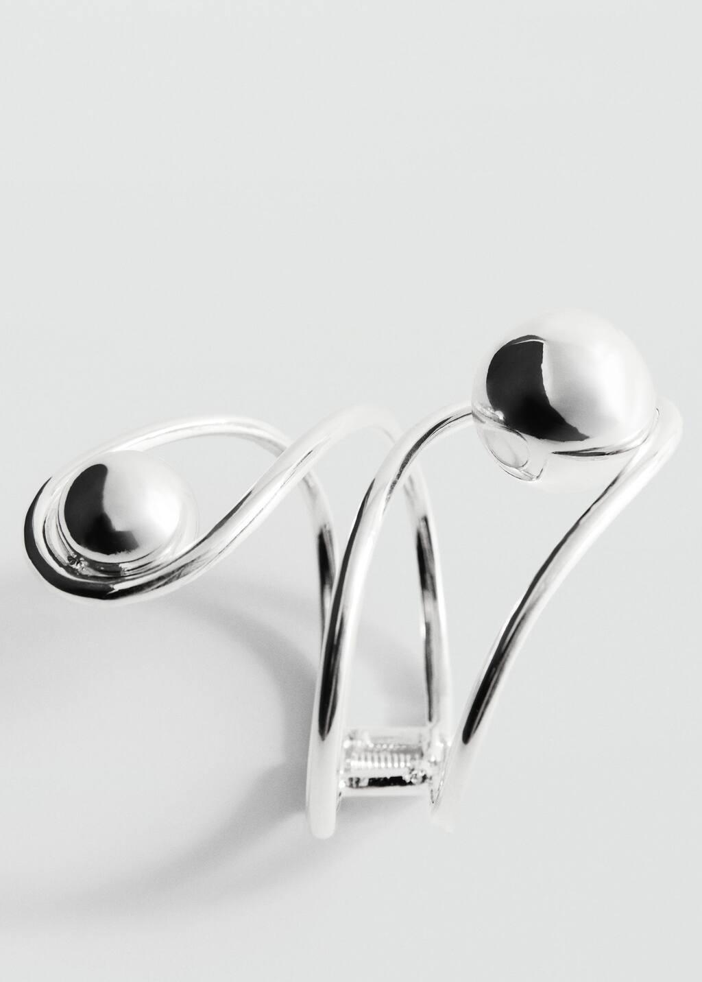 Silver Maxi Bracelet With Sphere Design, Silver, large image number 0
