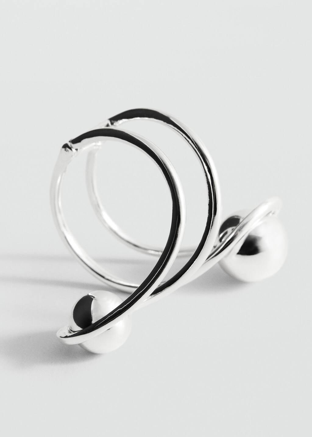 Silver Maxi Bracelet With Sphere Design, Silver, large image number 1
