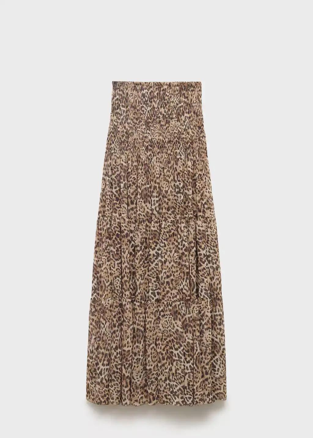 BROWN Leopard-print maxi-skirt, , large image number 3