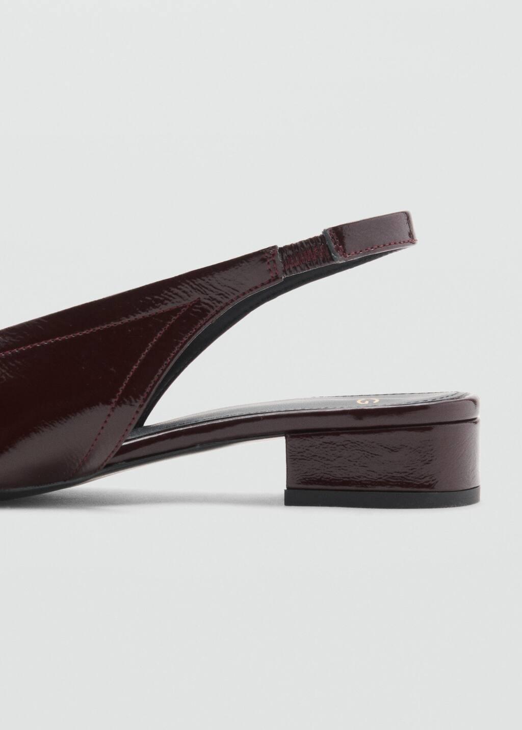 Burgundy Block Heel Leather Shoes, 0201_78, large image number 1