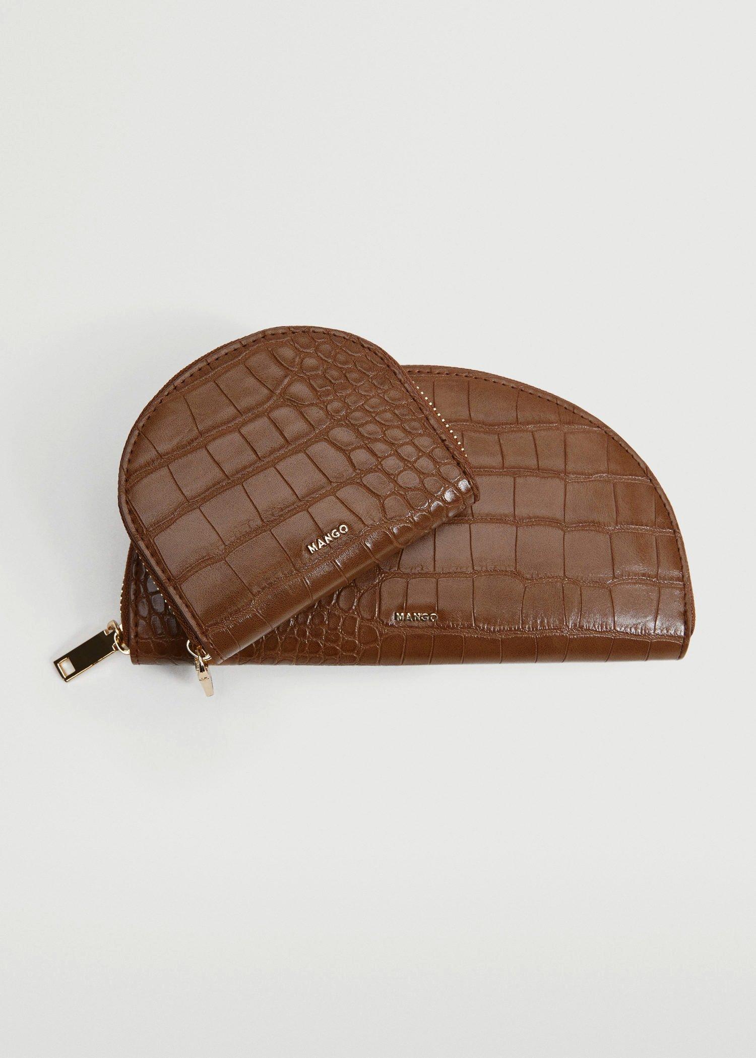 Medium Brown Croc-Effect Wallet, Women, , large image number 2