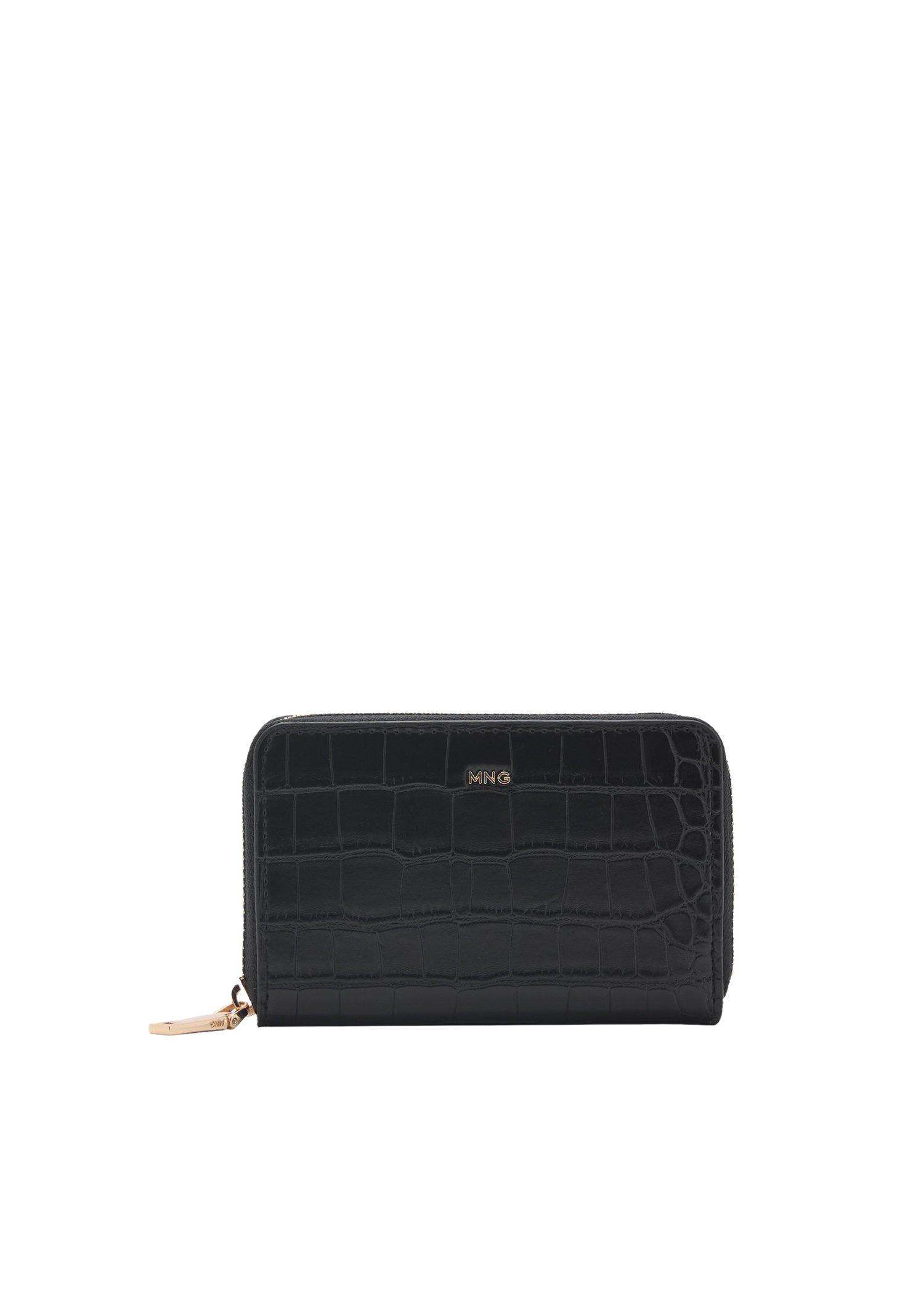 Black Coco Leather Effect Wallet, Black, large image number 6