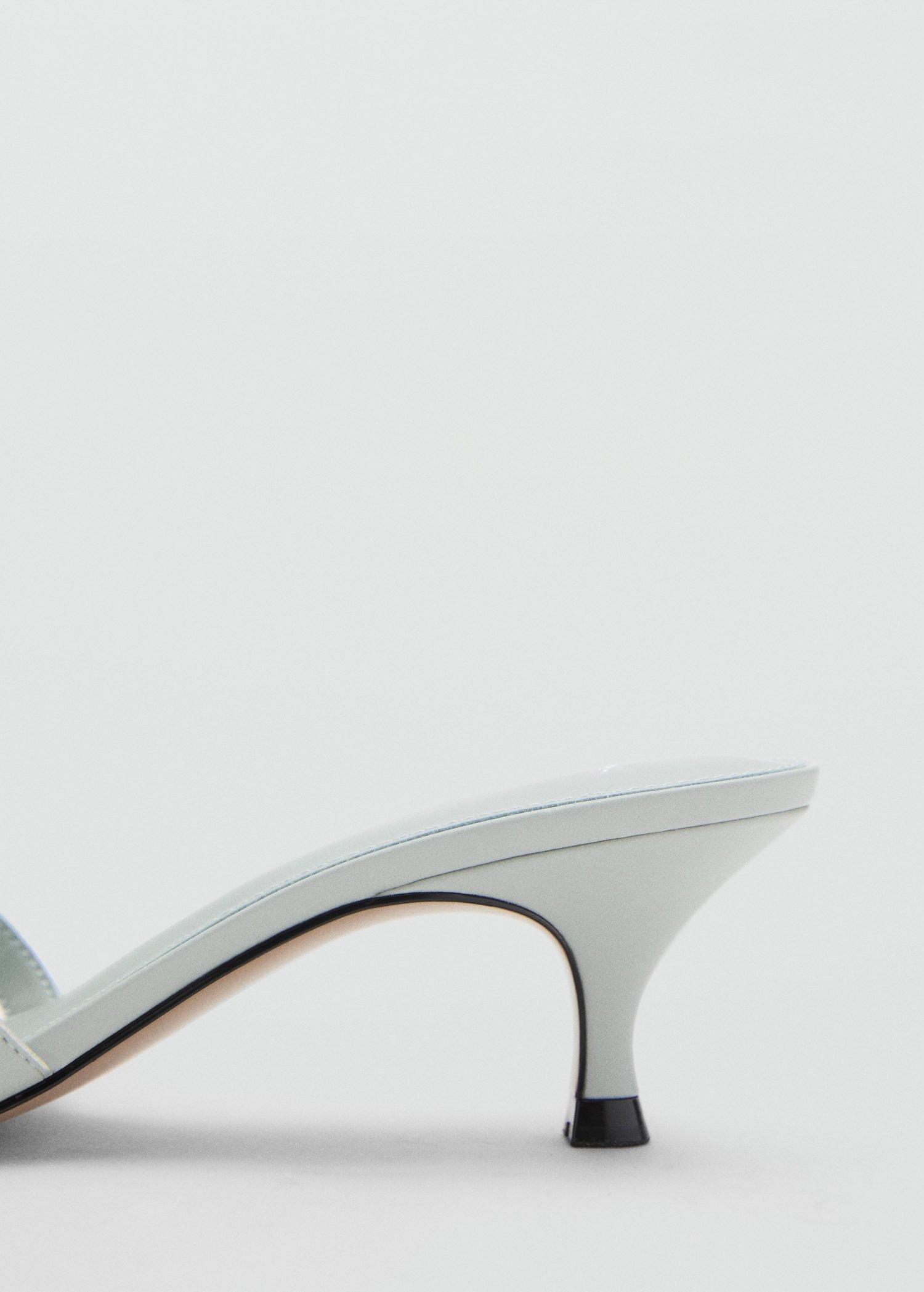 Blue Lt Pastel Kitten Heel Sandals With Straps, Light-Pastel Blue, medium