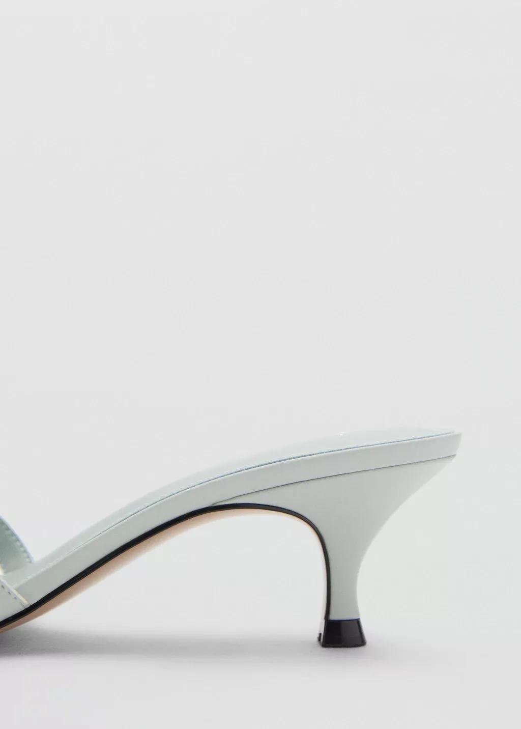 Blue Lt Pastel Kitten Heel Sandals With Straps, Light-Pastel Blue, large image number 3