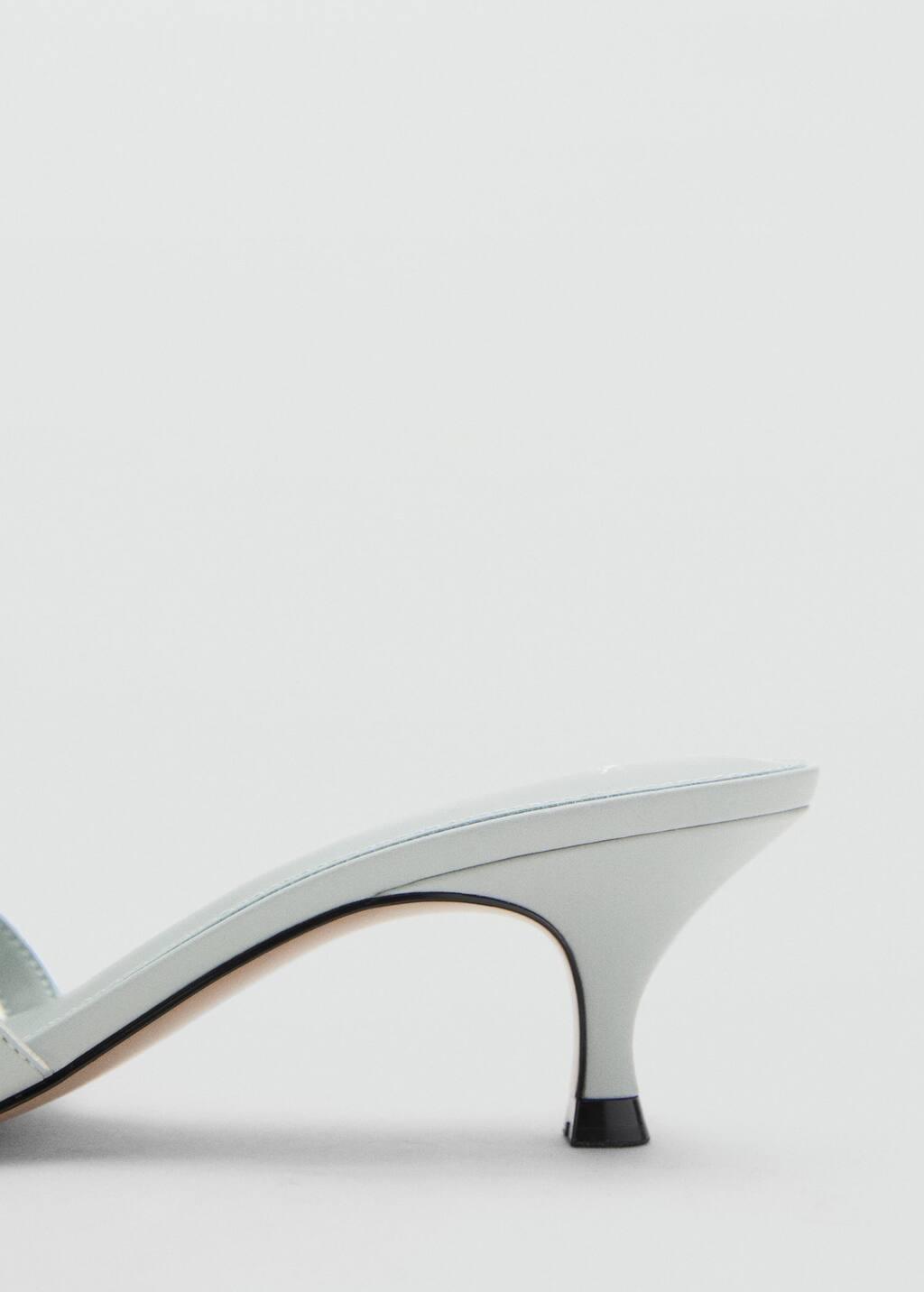 Blue Lt Pastel Kitten Heel Sandals With Straps, Light-Pastel Blue, large image number 3