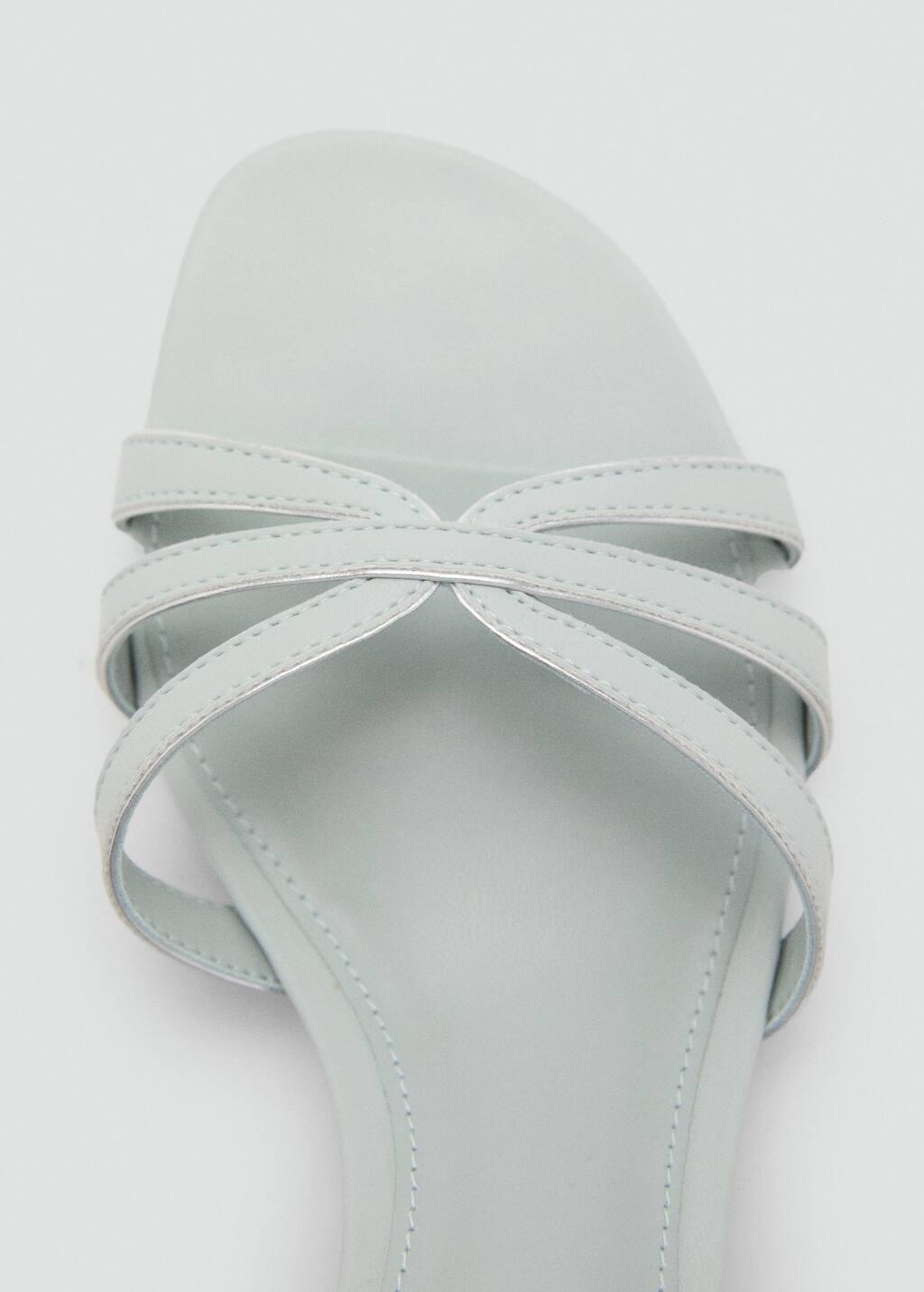 Blue Lt Pastel Kitten Heel Sandals With Straps, Light-Pastel Blue, large image number 7