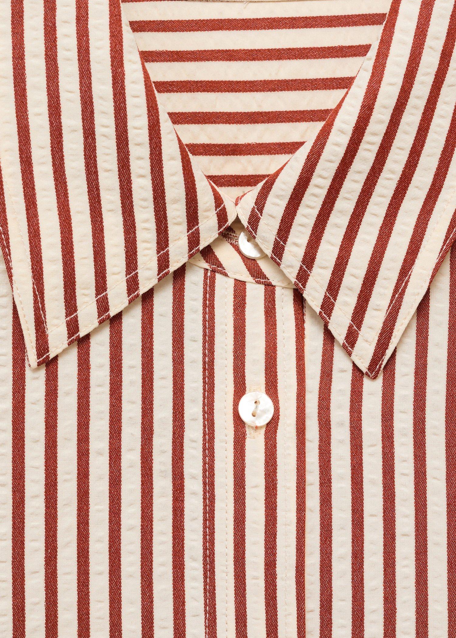 Orange Striped Straight Shirt, , large image number 10