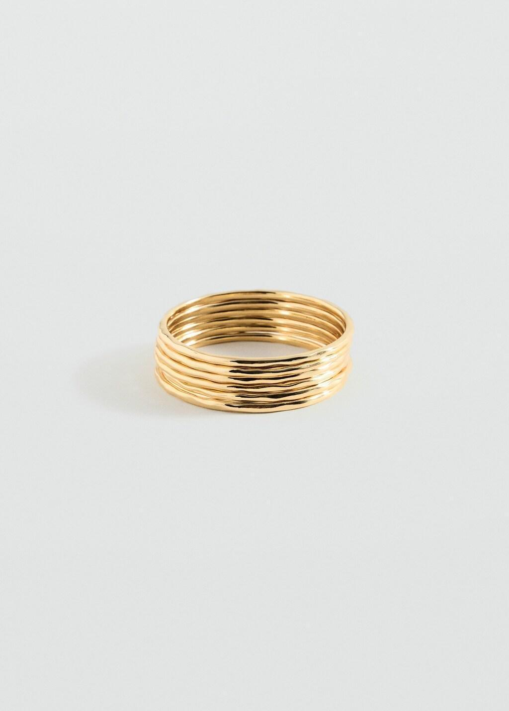Gold Rigid Bracelets, Set Of 6, 0201_OR, large image number 8