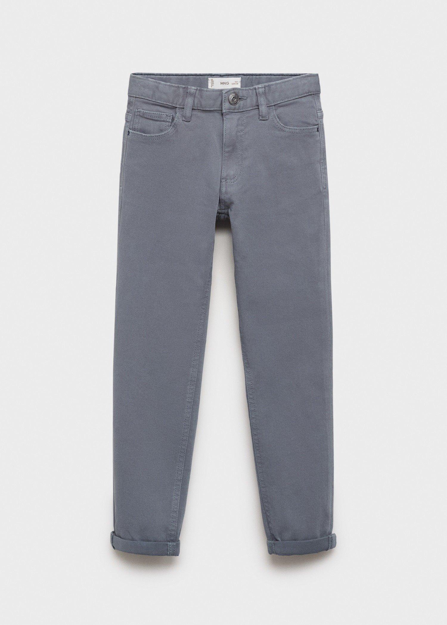 Blue Straight Trousers, Kids Boys, , large image number 2