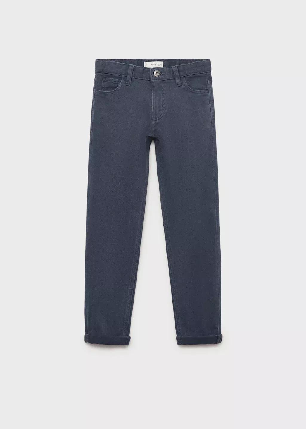 Navy Straight Trousers, Kids Boys, , large image number 0