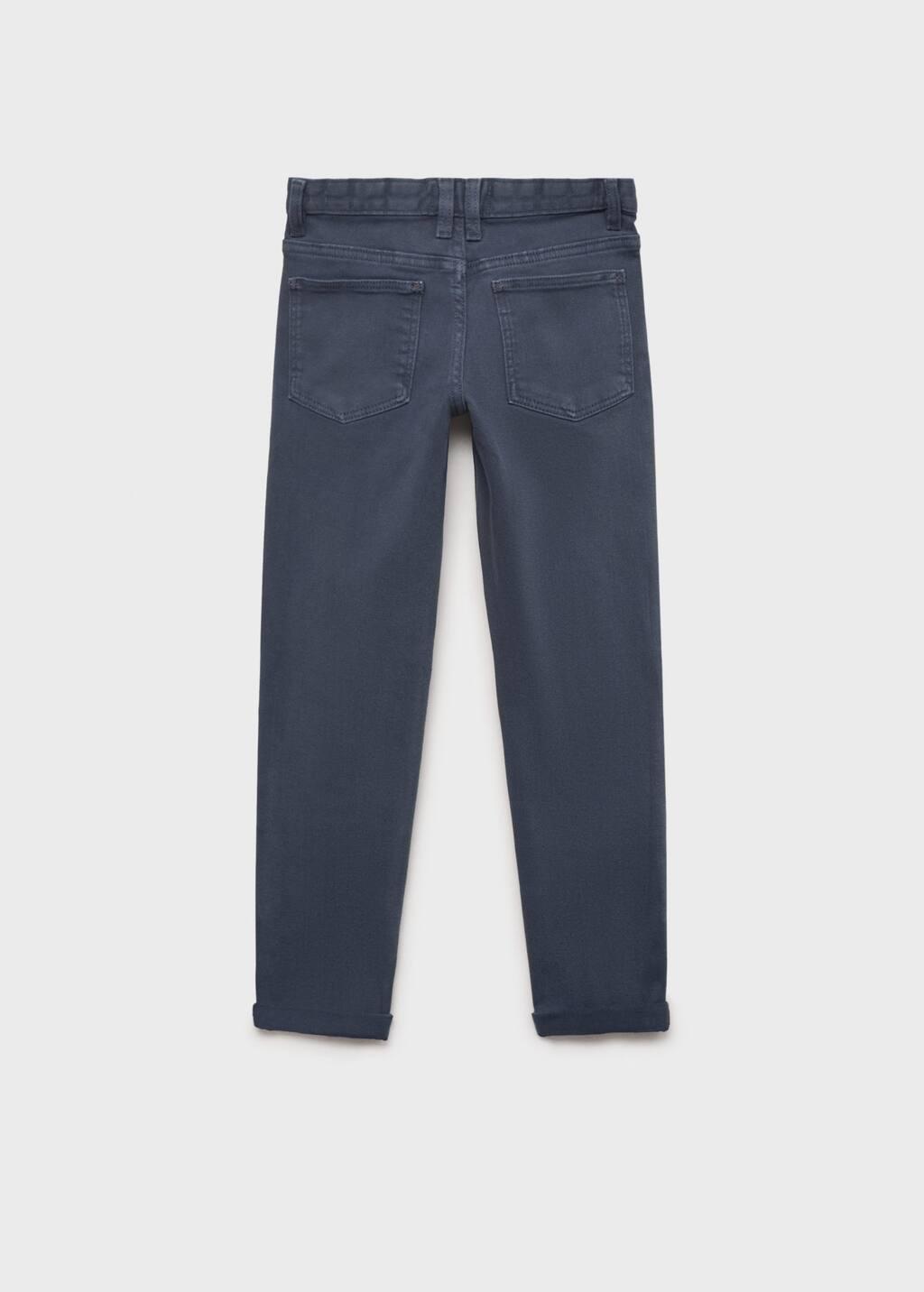 Navy Straight Trousers, Kids Boys, , large image number 1