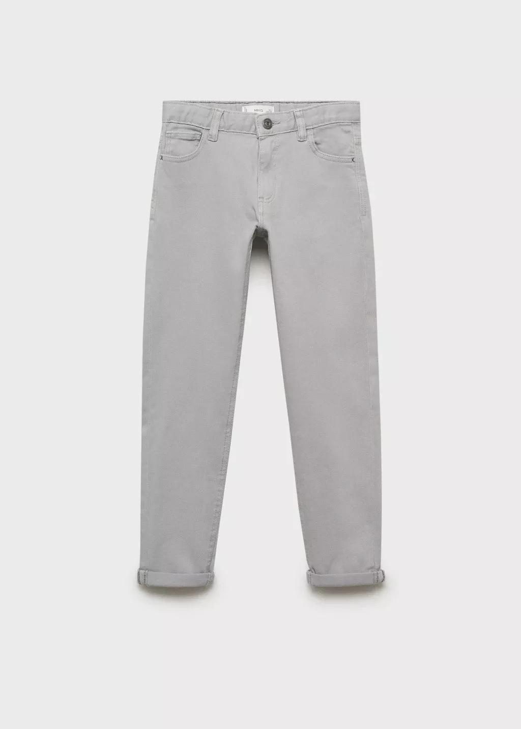 Grey Straight Trousers, Kids Boys, , large image number 0