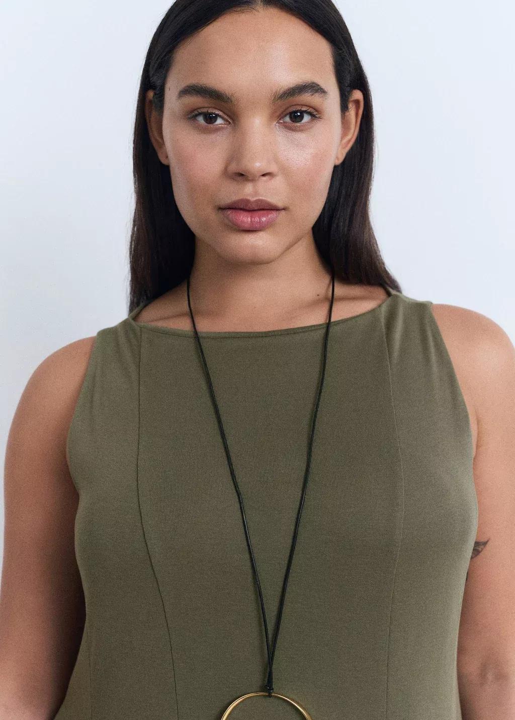 BEIGE - KHAKI Pleated A-line dress, Beige - Khaki, large image number 9