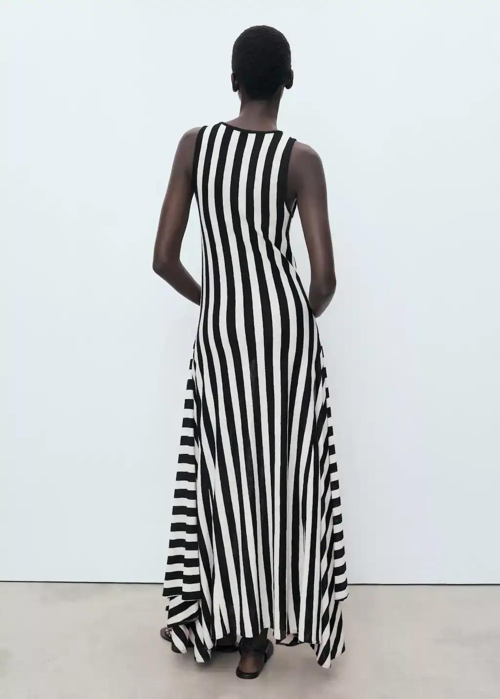 Black Asymmetrical Low-Knit Dress, 0201_99, large image number 2