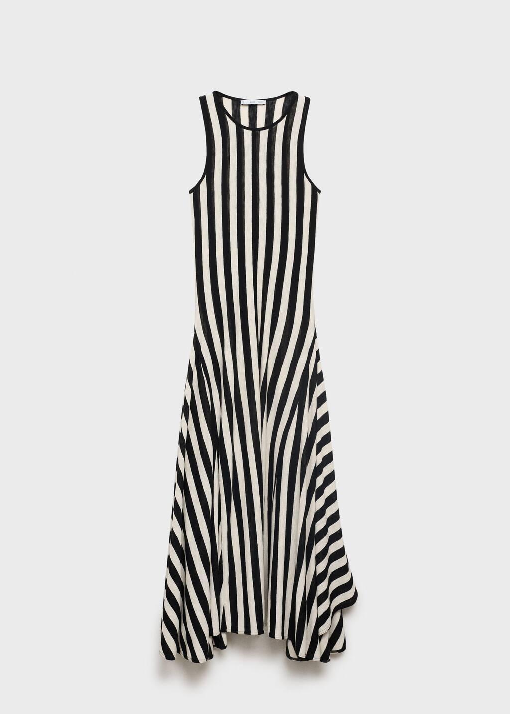 Black Asymmetrical Low-Knit Dress, 0201_99, large image number 4