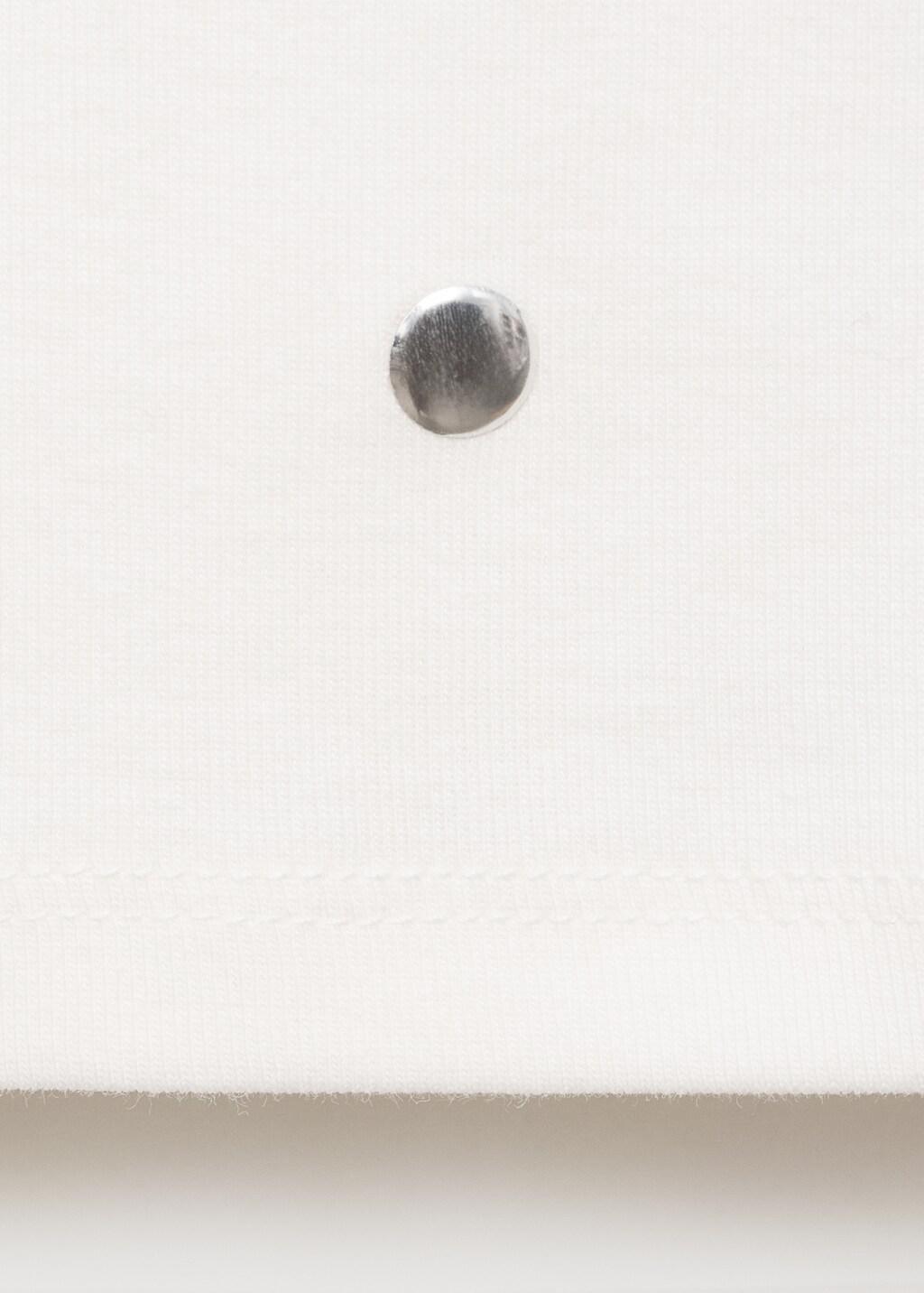 White Cotton Studded Top, , large image number 10