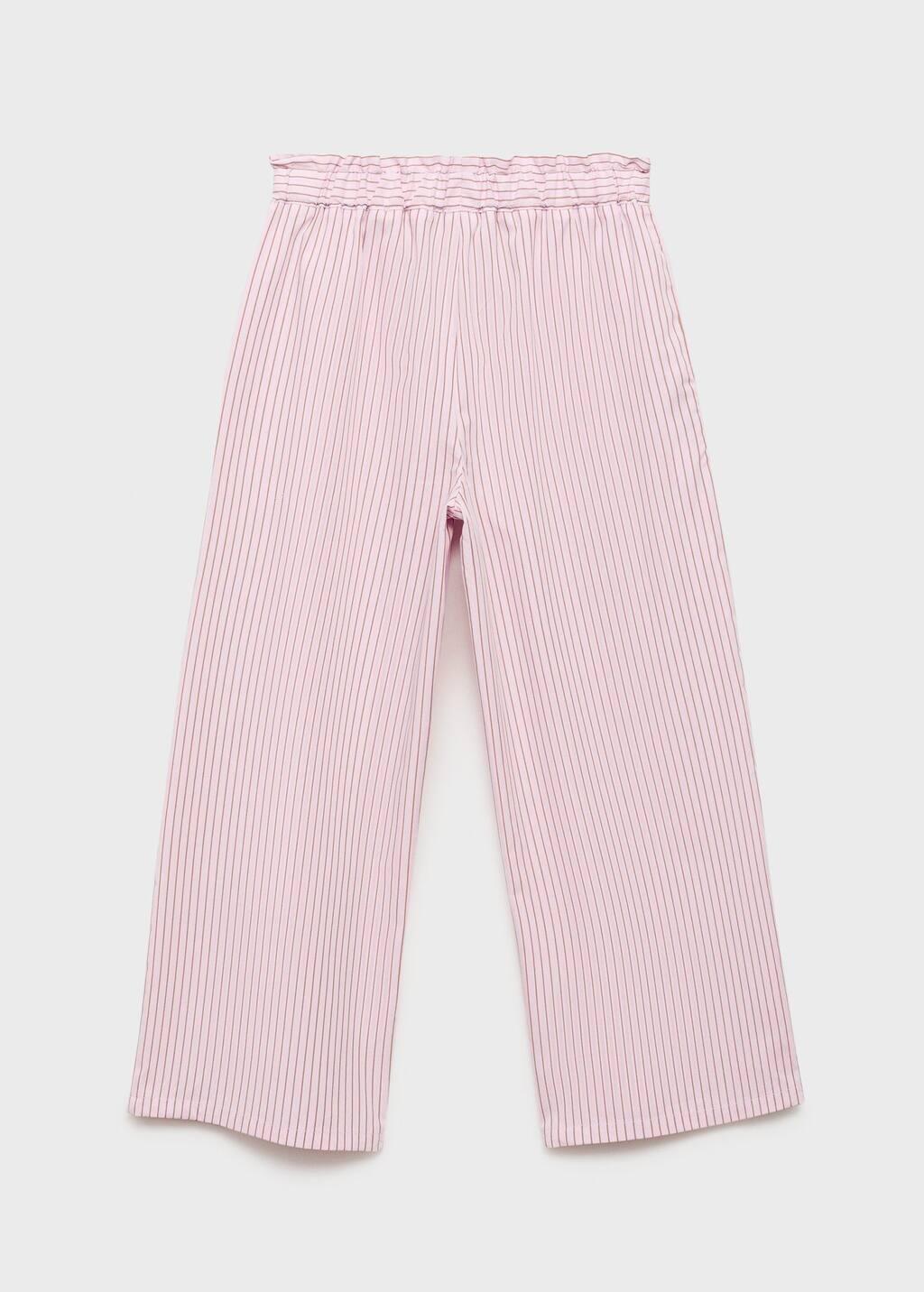 PINK Striped cotton trousers, Kids Girl, , large image number 2