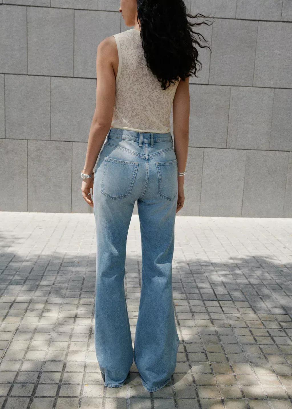 OPEN BLUE Mid-rise flared jeans, Open Blue, large image number 5