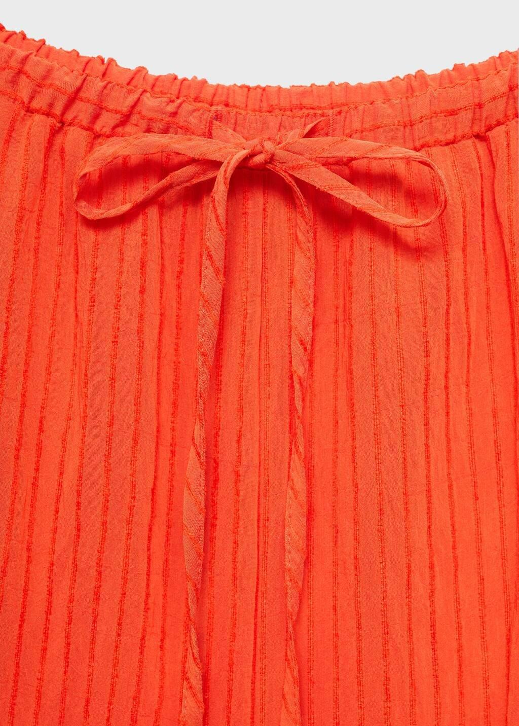 ORANGE Straight-leg crinkled-effect trousers, Orange, large image number 4