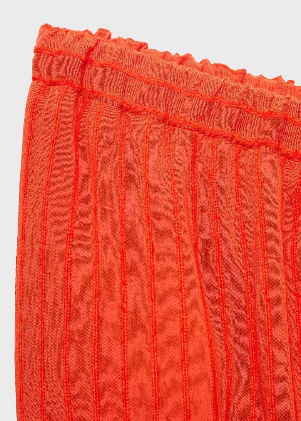 ORANGE Straight-leg crinkled-effect trousers, Orange, large image number 5