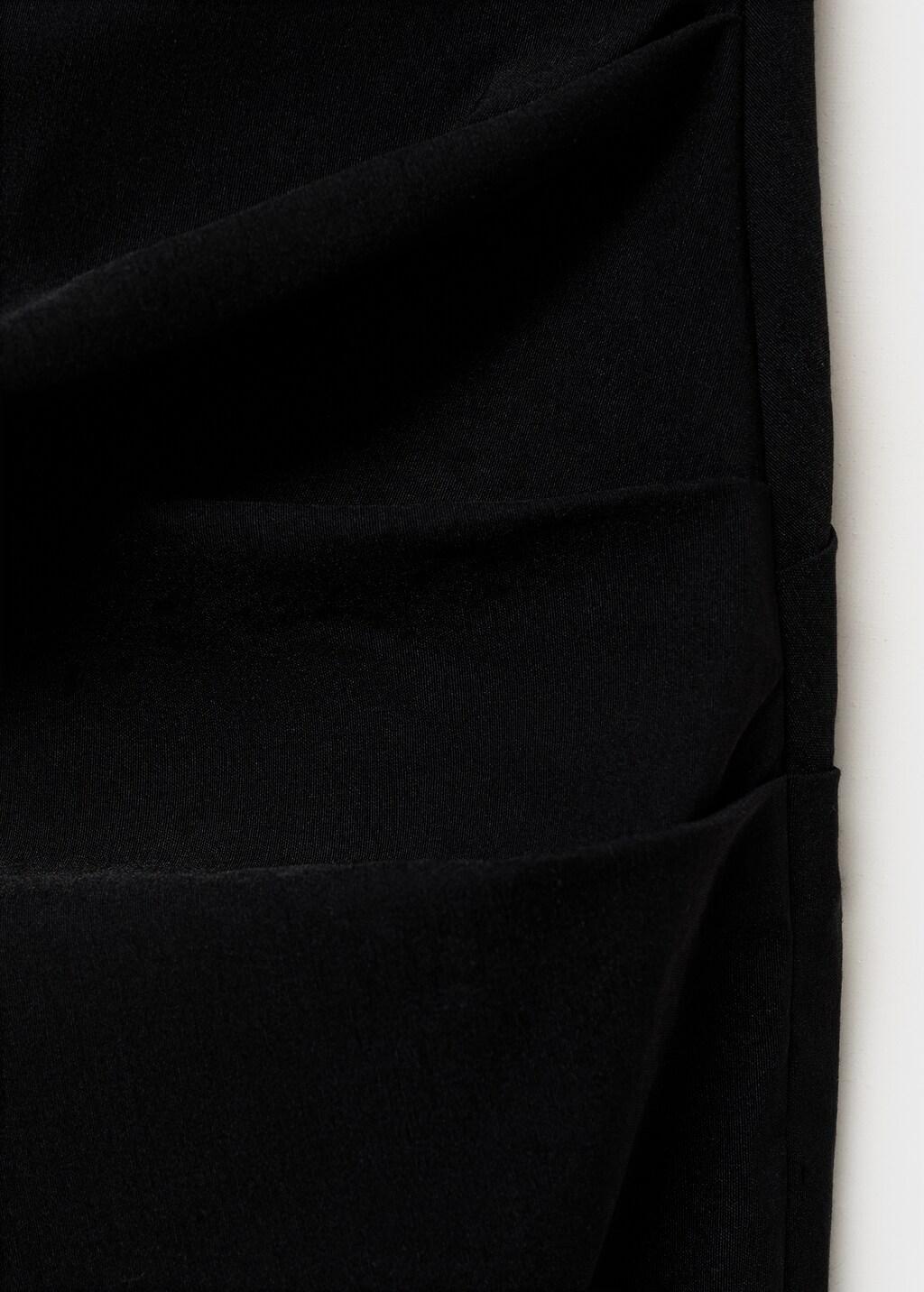 Black Strapless Dress With Bow Detail, , large image number 3