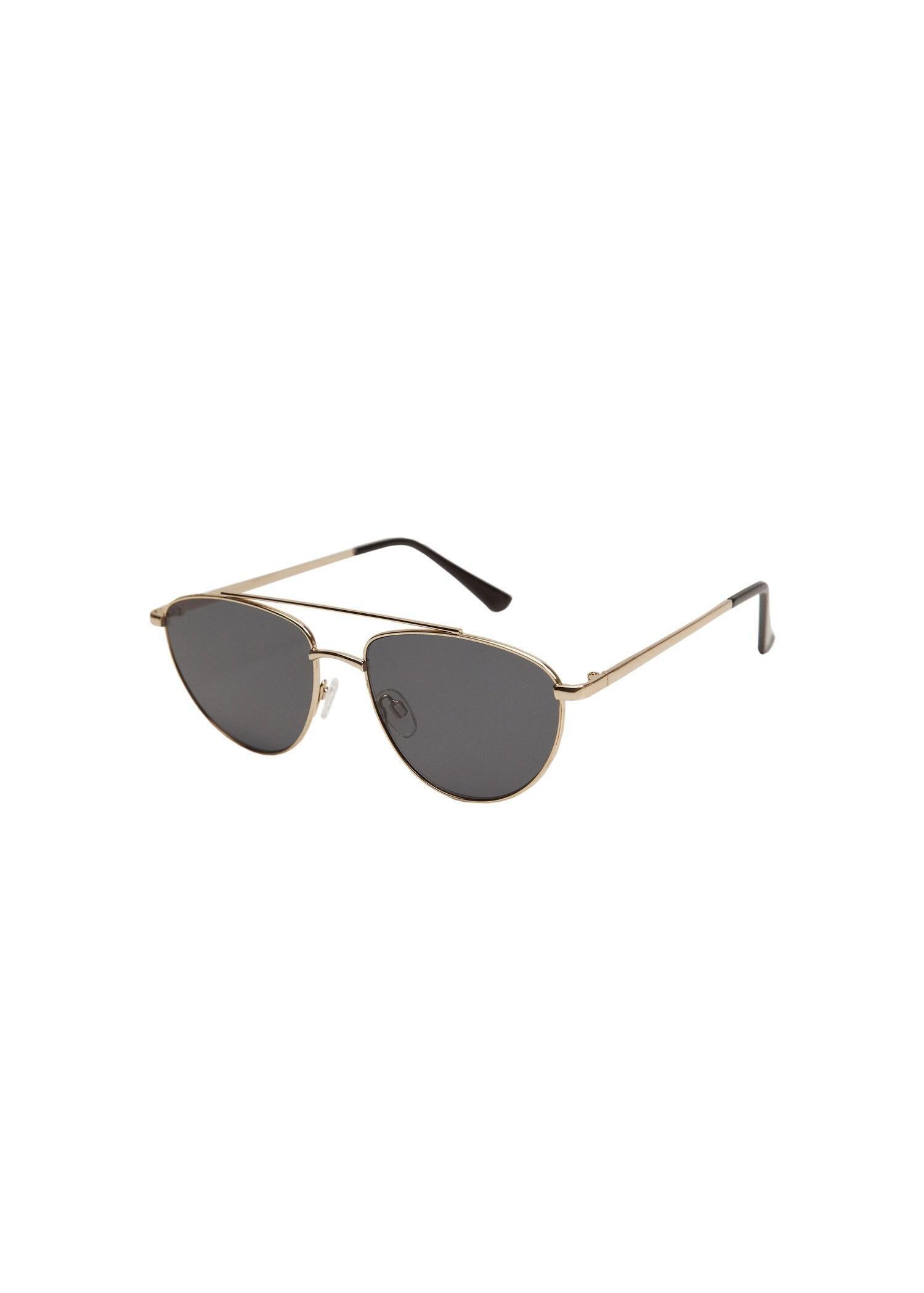 Gold Aviator Metallic Frame Glasses, Women, , large image number 1