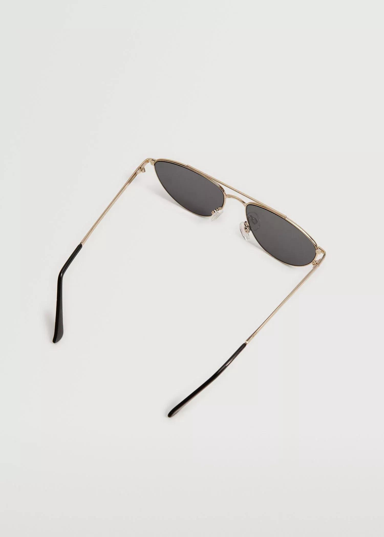 Gold Aviator Metallic Frame Glasses, Women, , large image number 3