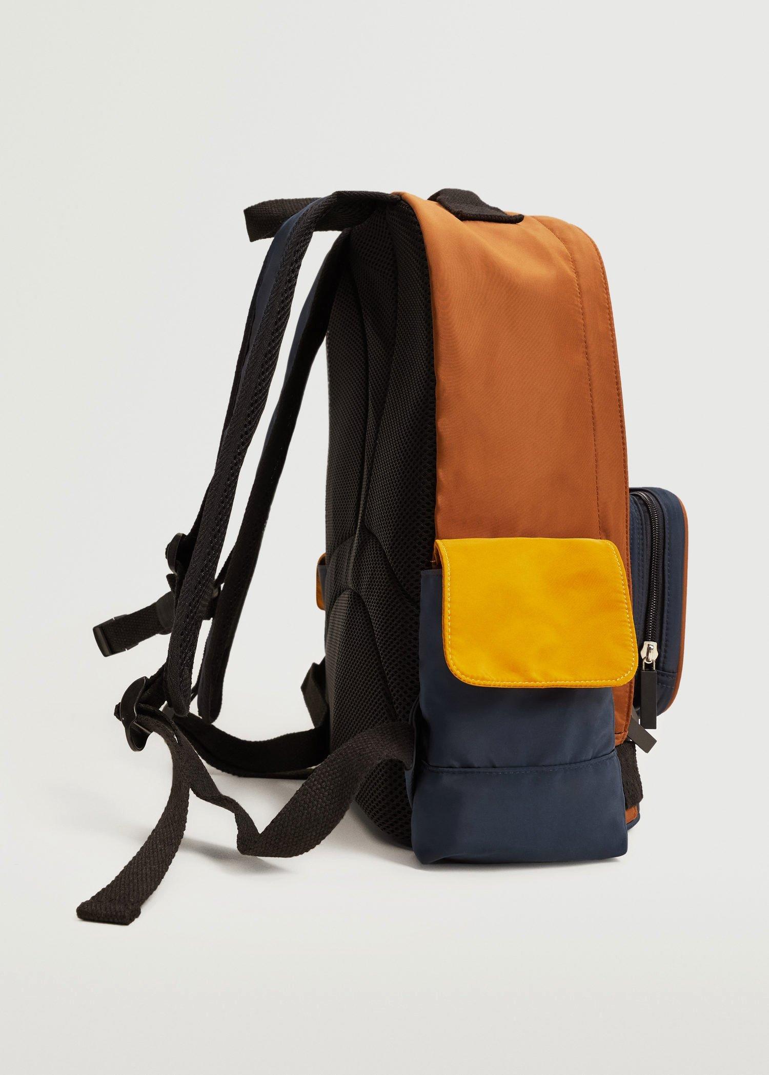 Navy Multi-Pocket Nylon Backpack, Kids Boy, , large image number 1