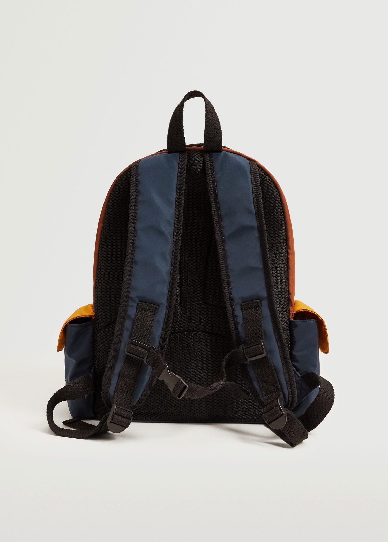 Navy Multi-Pocket Nylon Backpack, Kids Boy, , large image number 2