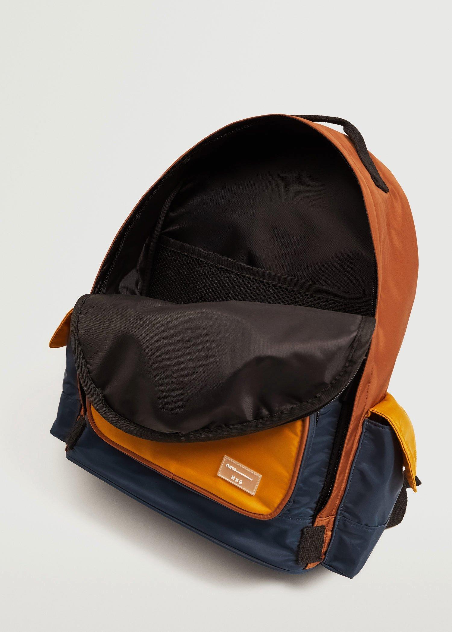 Navy Multi-Pocket Nylon Backpack, Kids Boy, , large image number 3
