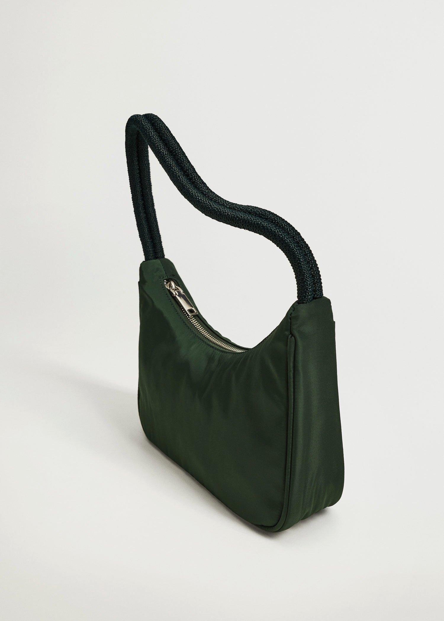 Green Twisted Strap Baguette Bag, Women, , large image number 1