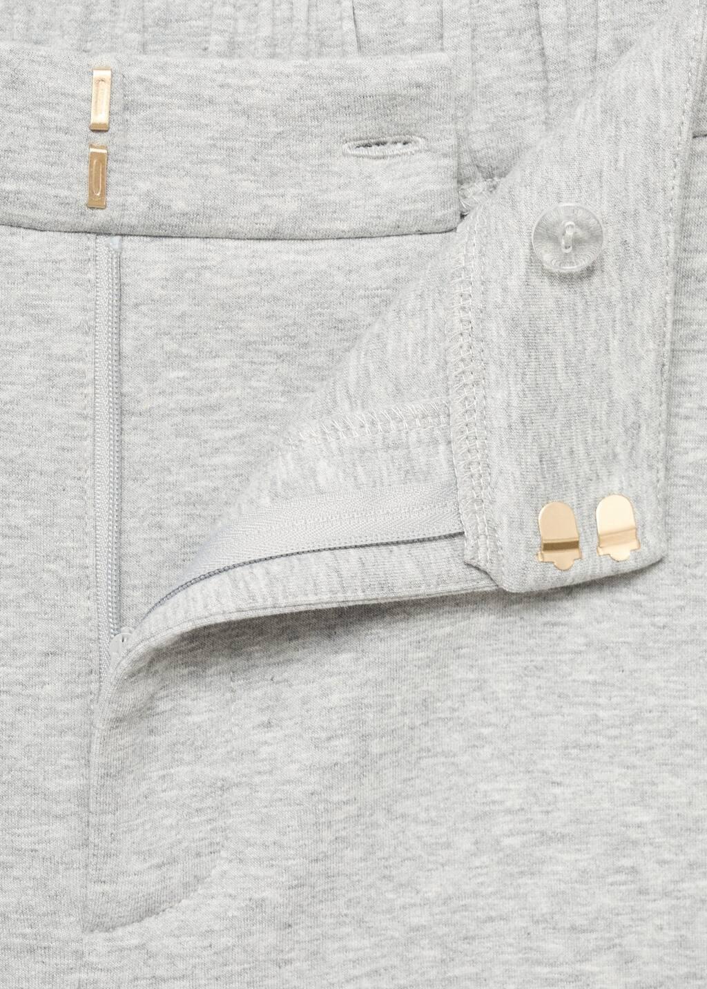 Grey Straight-fit trousers with elastic waist, Medium Grey, large image number 4