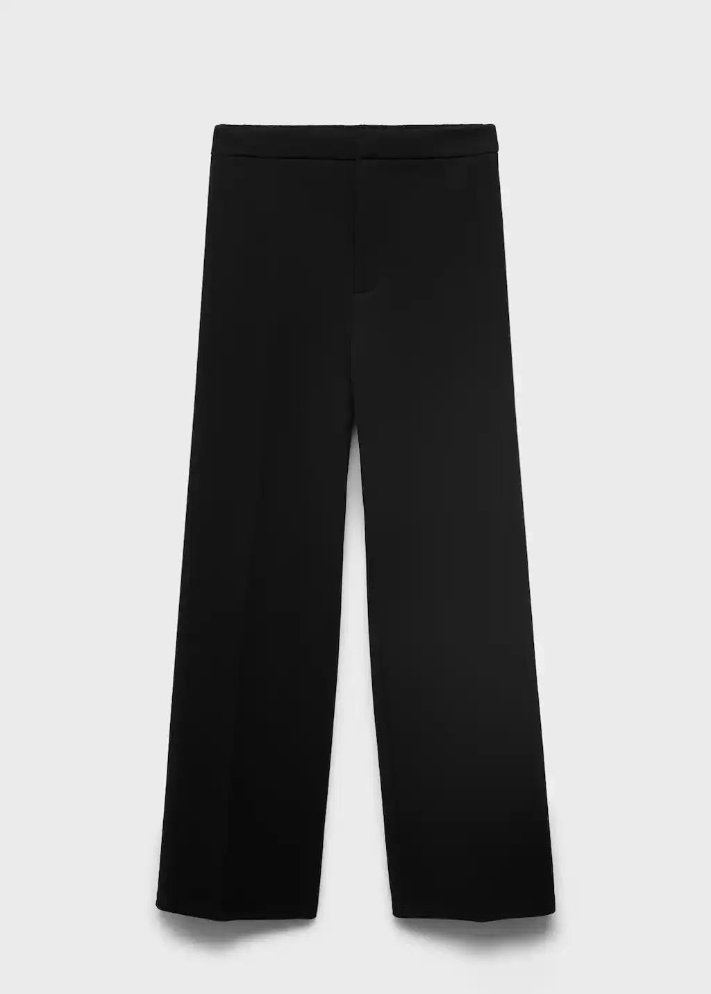 BLACK Straight-fit trousers with elastic waist, , large image number 0