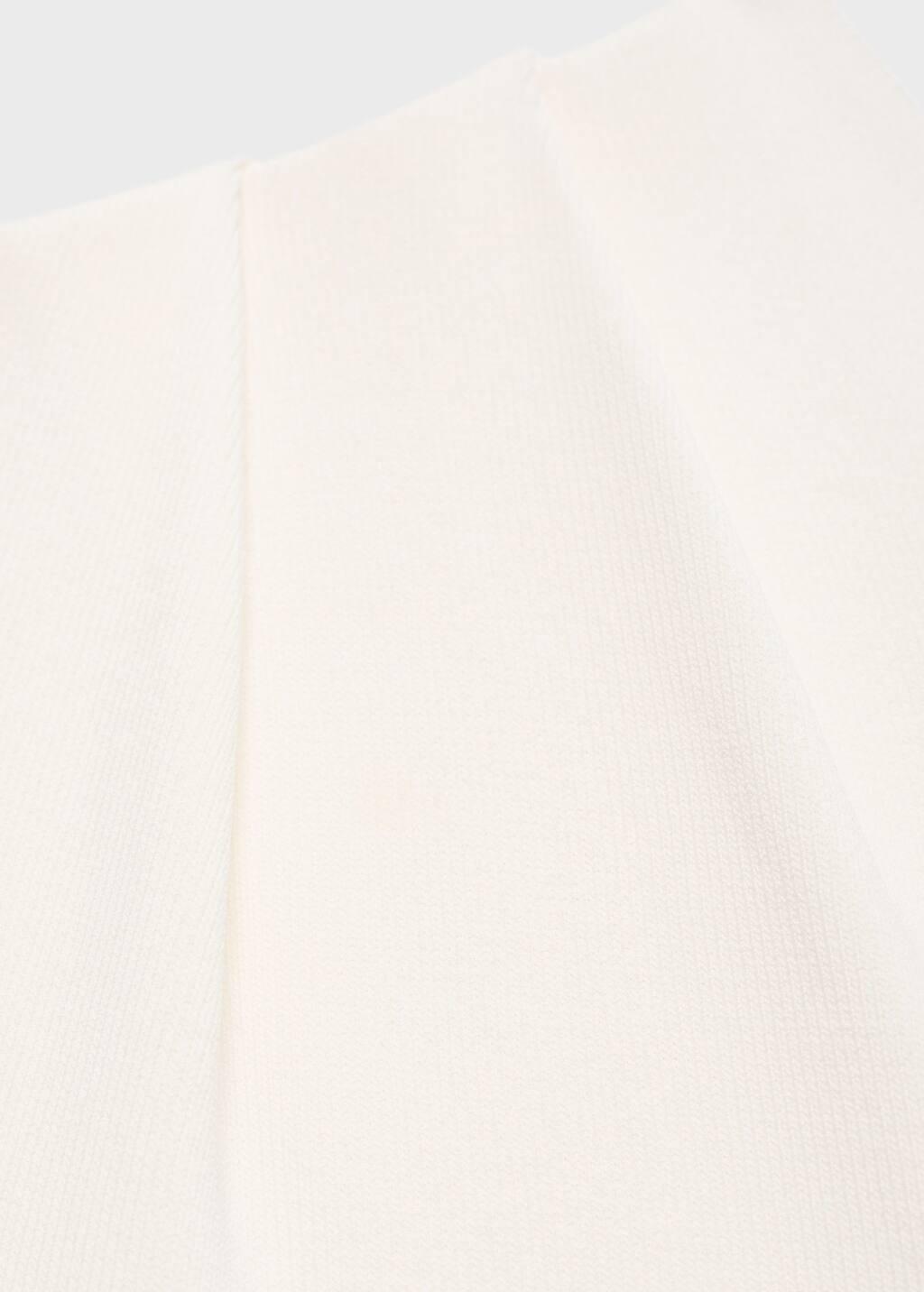 LIGHT BEIGE Asymmetrical combined knitted dress, Light Beige, large image number 4