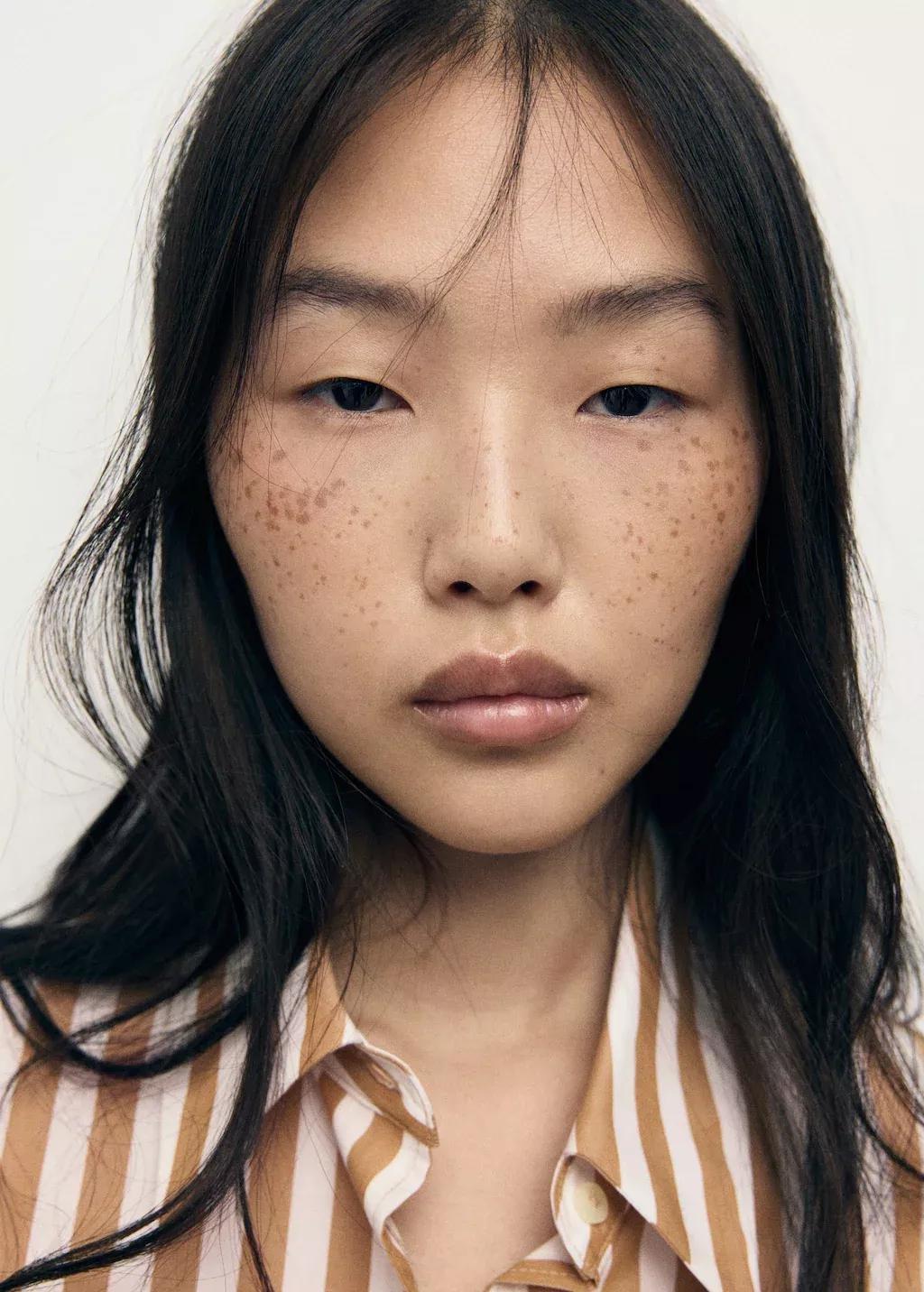 NATURAL WHITE Oversize striped shirt, Natural White, large image number 1