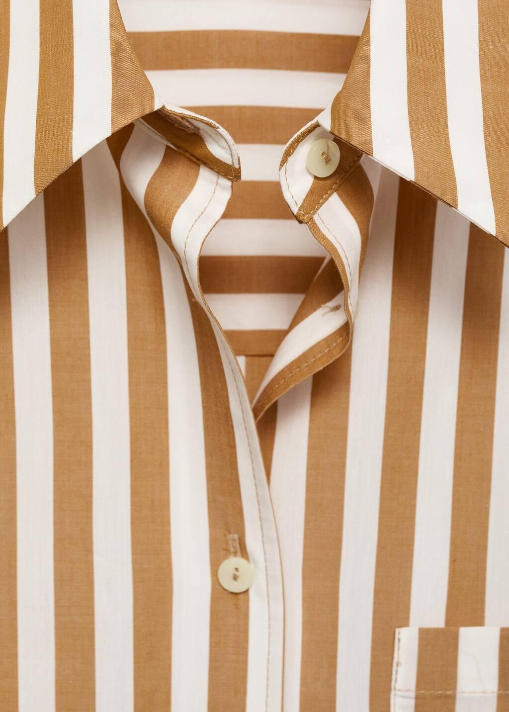 NATURAL WHITE Oversize striped shirt, Natural White, large image number 2