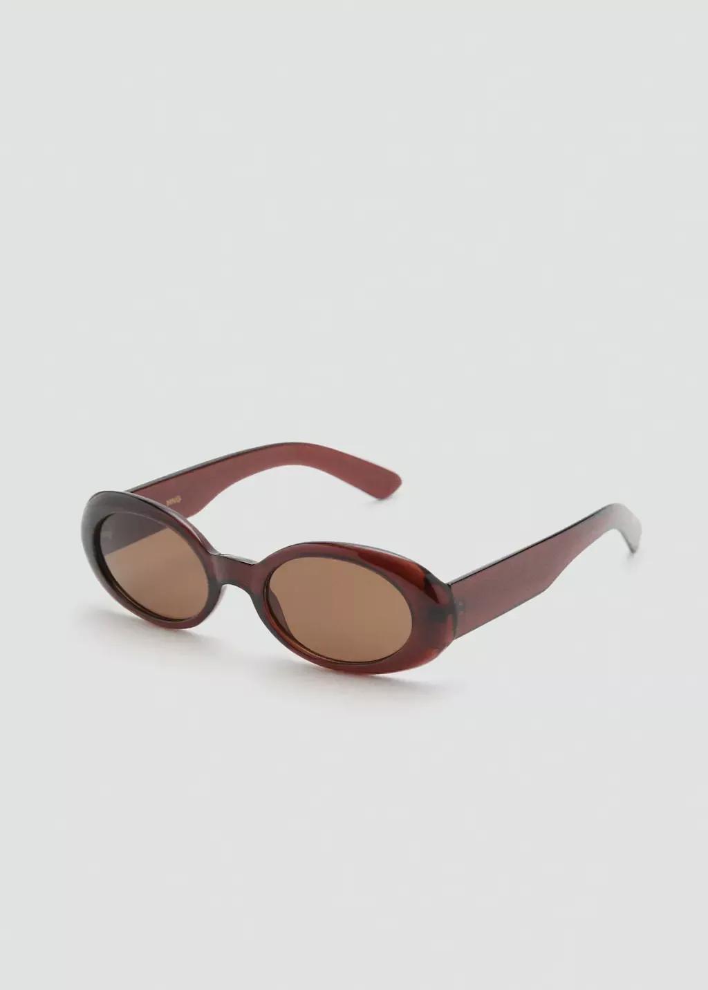 BROWN Oval-frame sunglasses, Brown, large image number 0