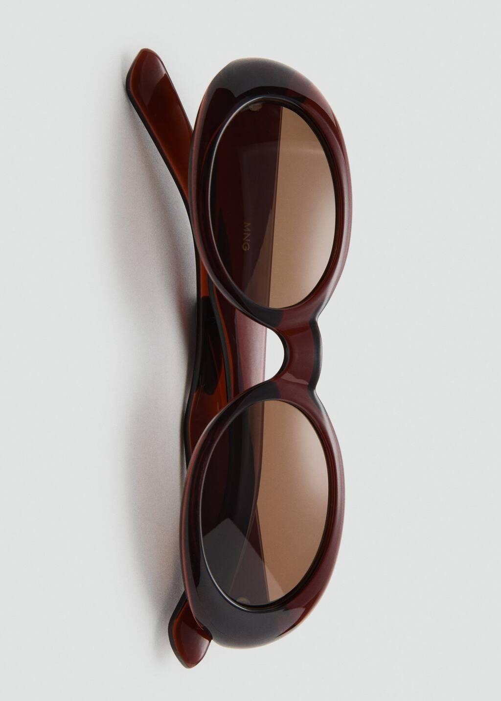BROWN Oval-frame sunglasses, Brown, large image number 3