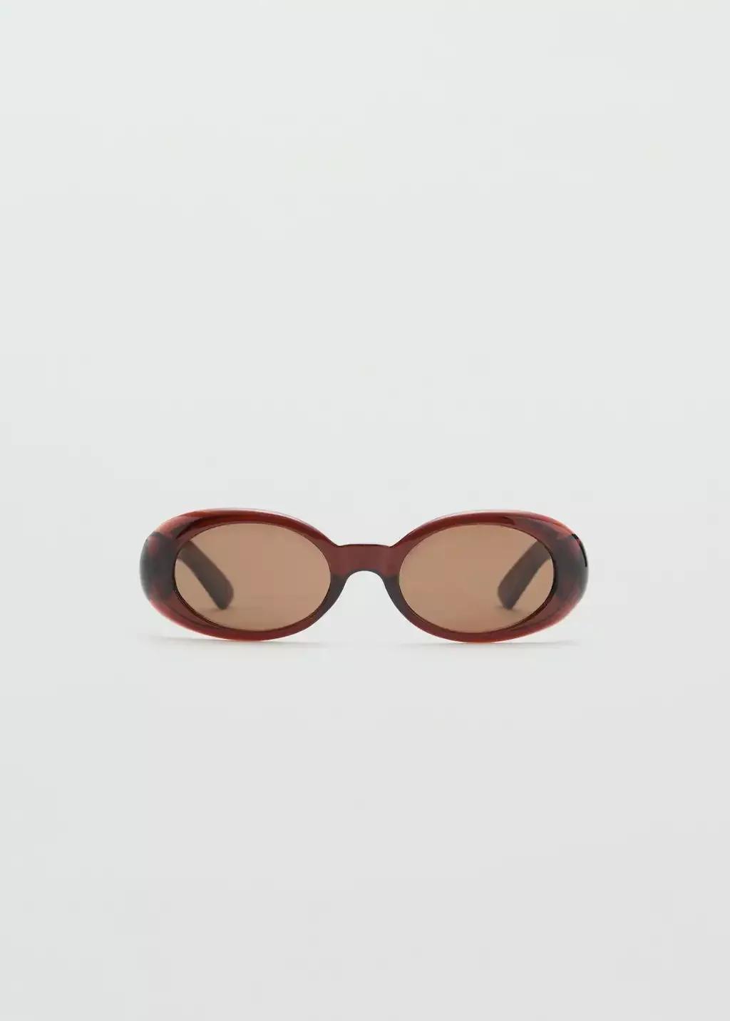 BROWN Oval-frame sunglasses, Brown, large image number 4