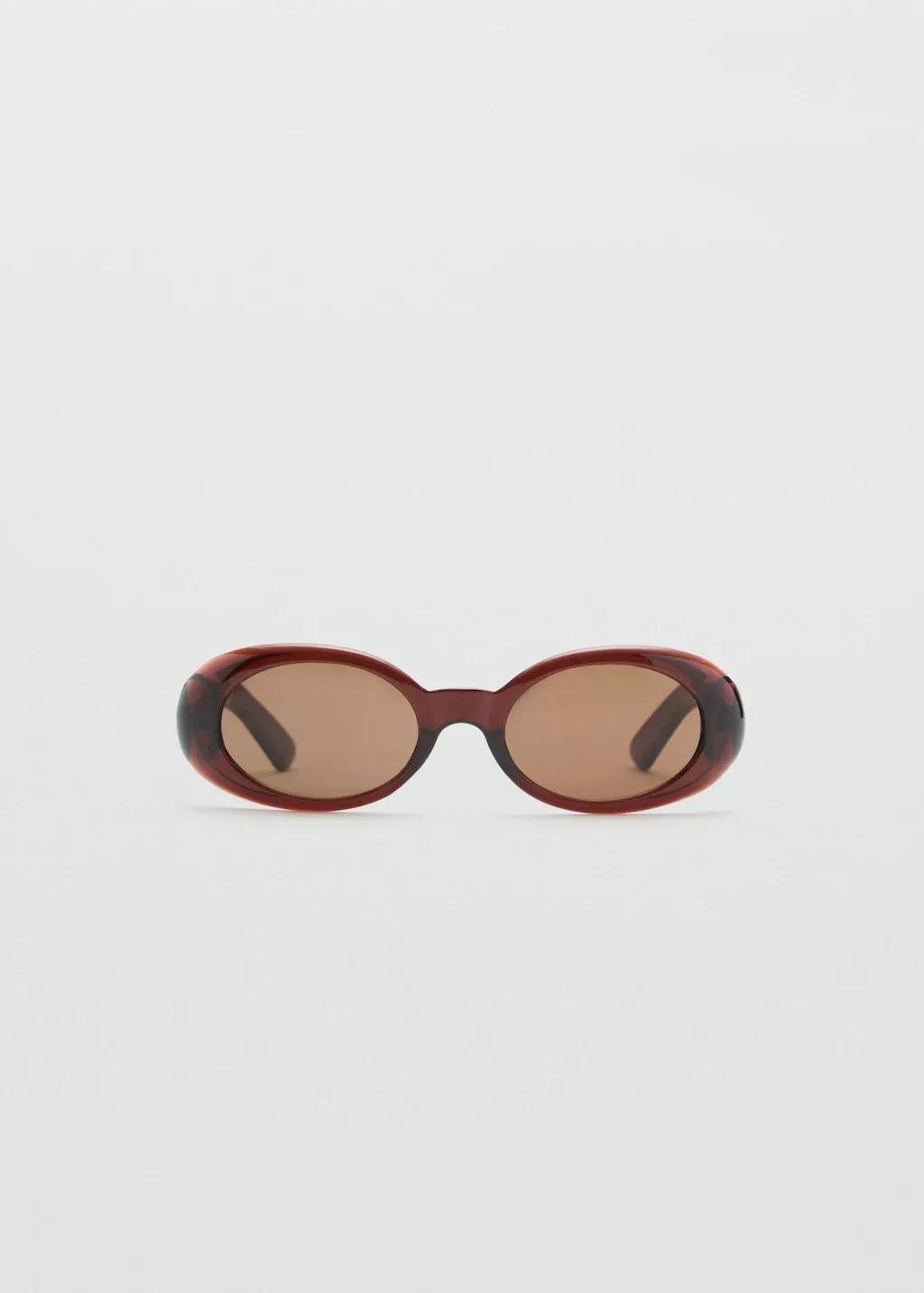 BROWN Oval-frame sunglasses, Brown, large image number 5