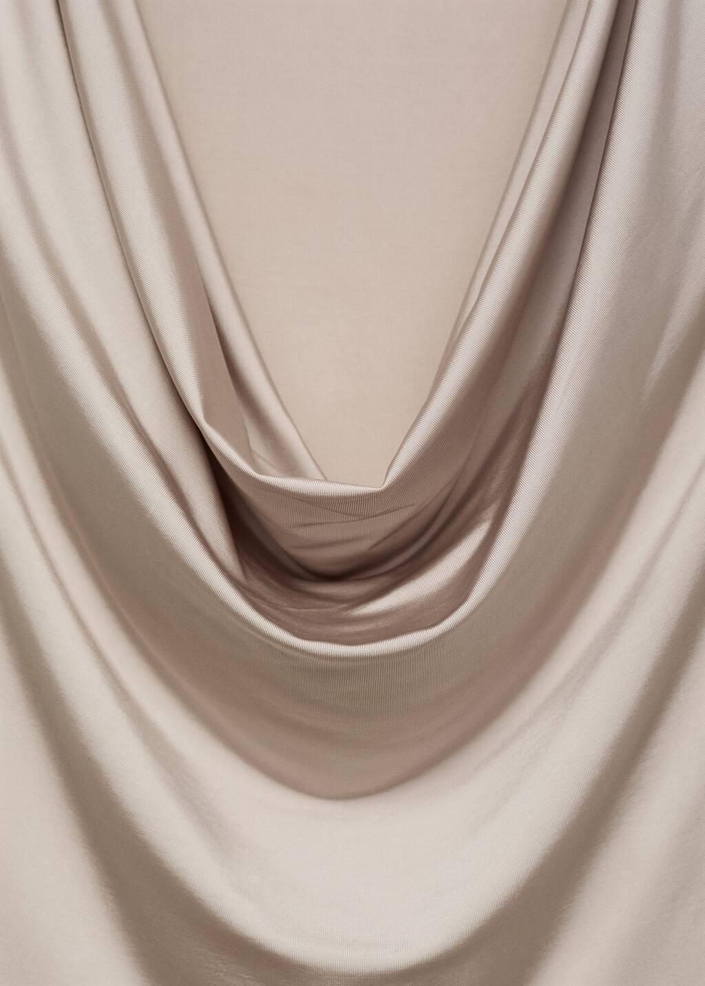 Grey Lt Pastel Bodysuit with draped neckline, Light Pastel Grey, large image number 4