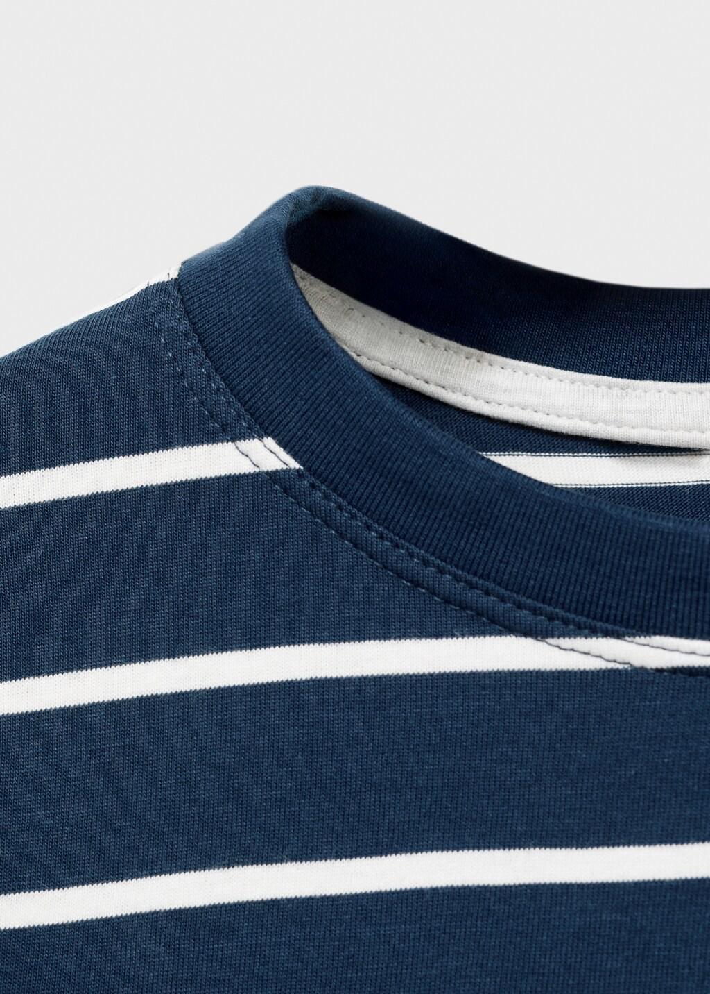 Navy Striped Long Pyjamas, Kids Boy, Navy, large image number 5