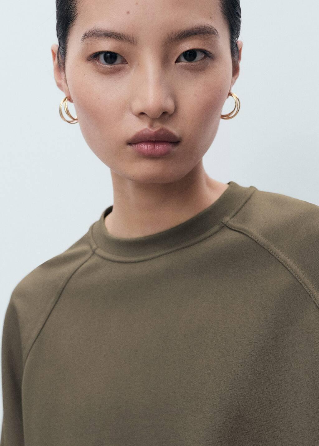 Brown Crew Neck Sweatshirt, Medium Brown, large image number 3