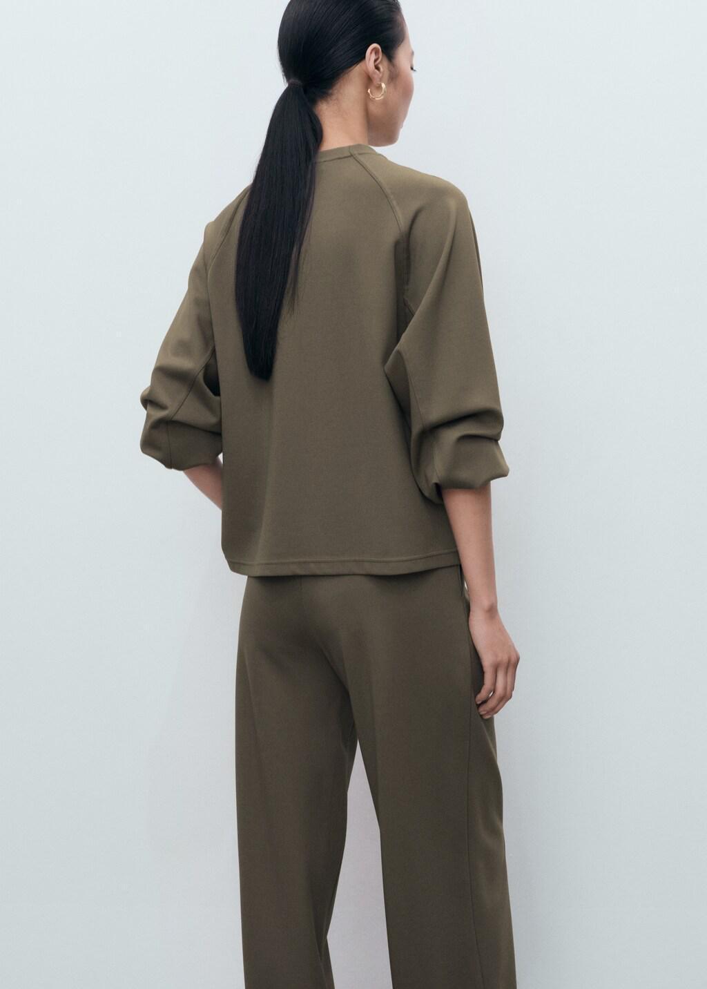 Brown Crew Neck Sweatshirt, Medium Brown, large image number 4