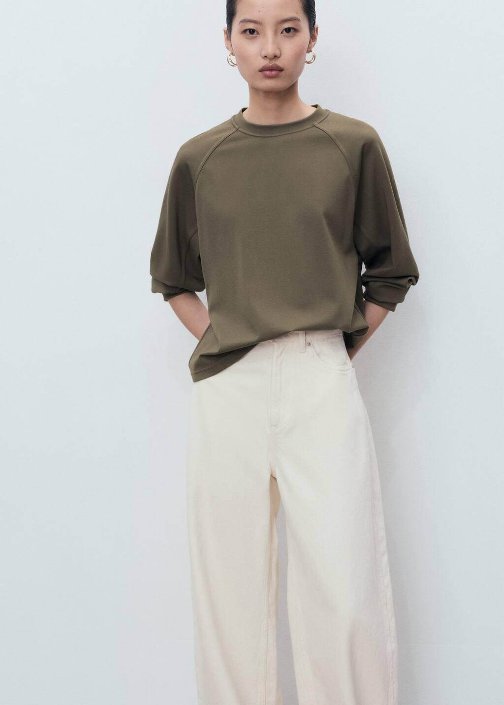 Brown Crew Neck Sweatshirt, Medium Brown, large image number 5